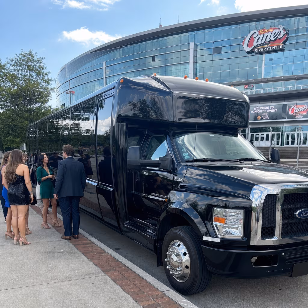 Rent a Bus to Raising Cane's River Center