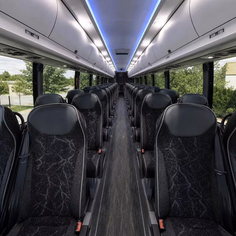 40-56 Passenger Charter Bus Interior