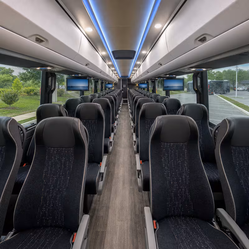 40-56 Passenger Charter Bus Interior