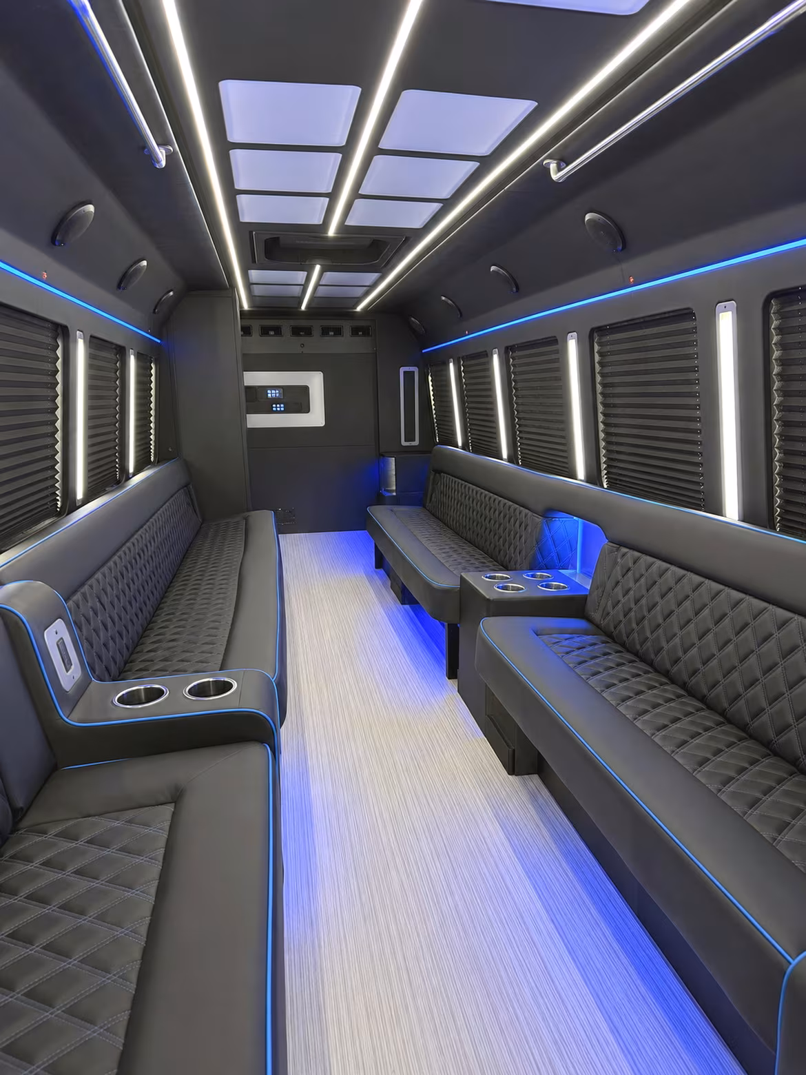 Baton Rouge Birthday, Sweet 16, & Quinceañera Transportation party bus interior