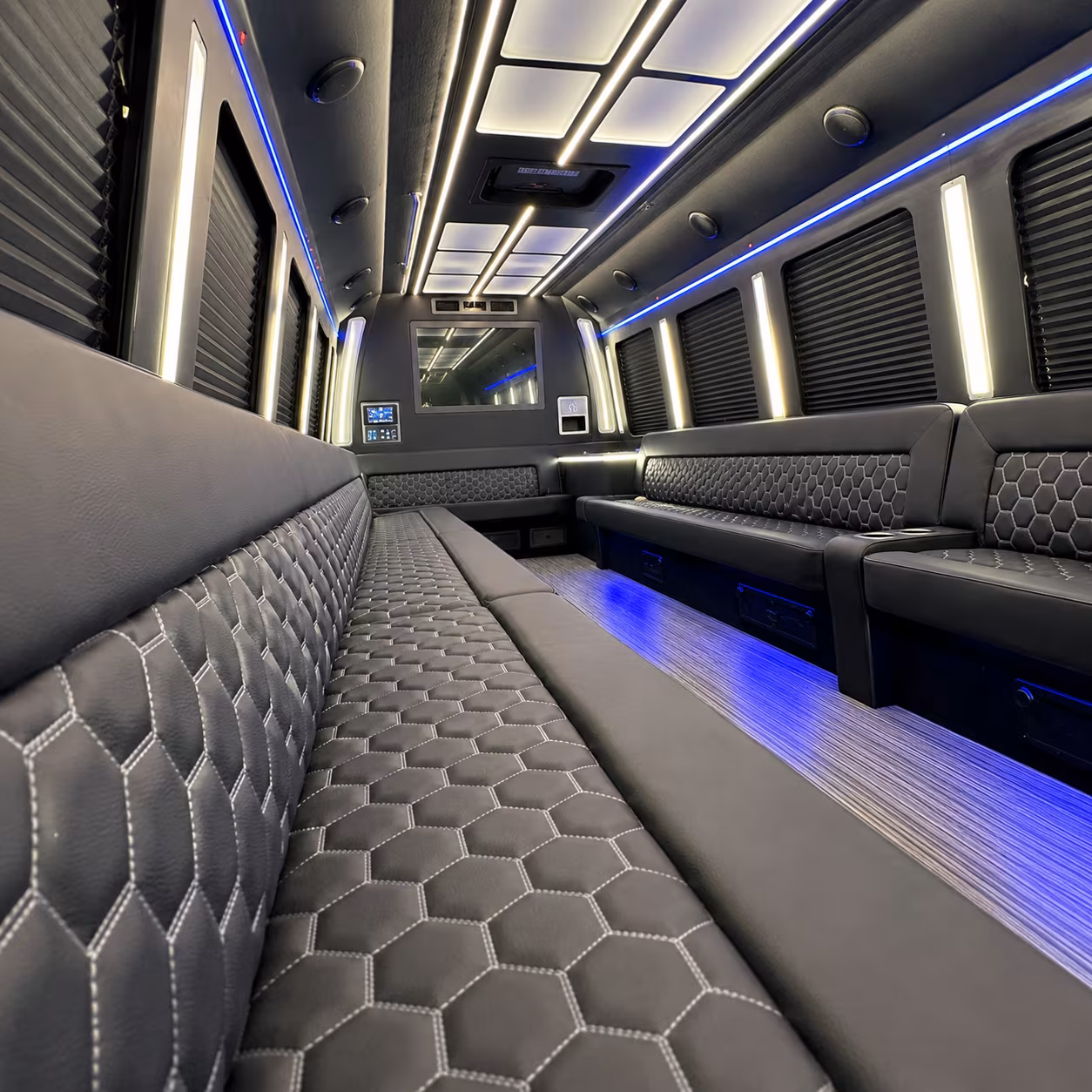 Baton Rouge Birthday, Sweet 16, & Quinceañera Transportation party bus exterior