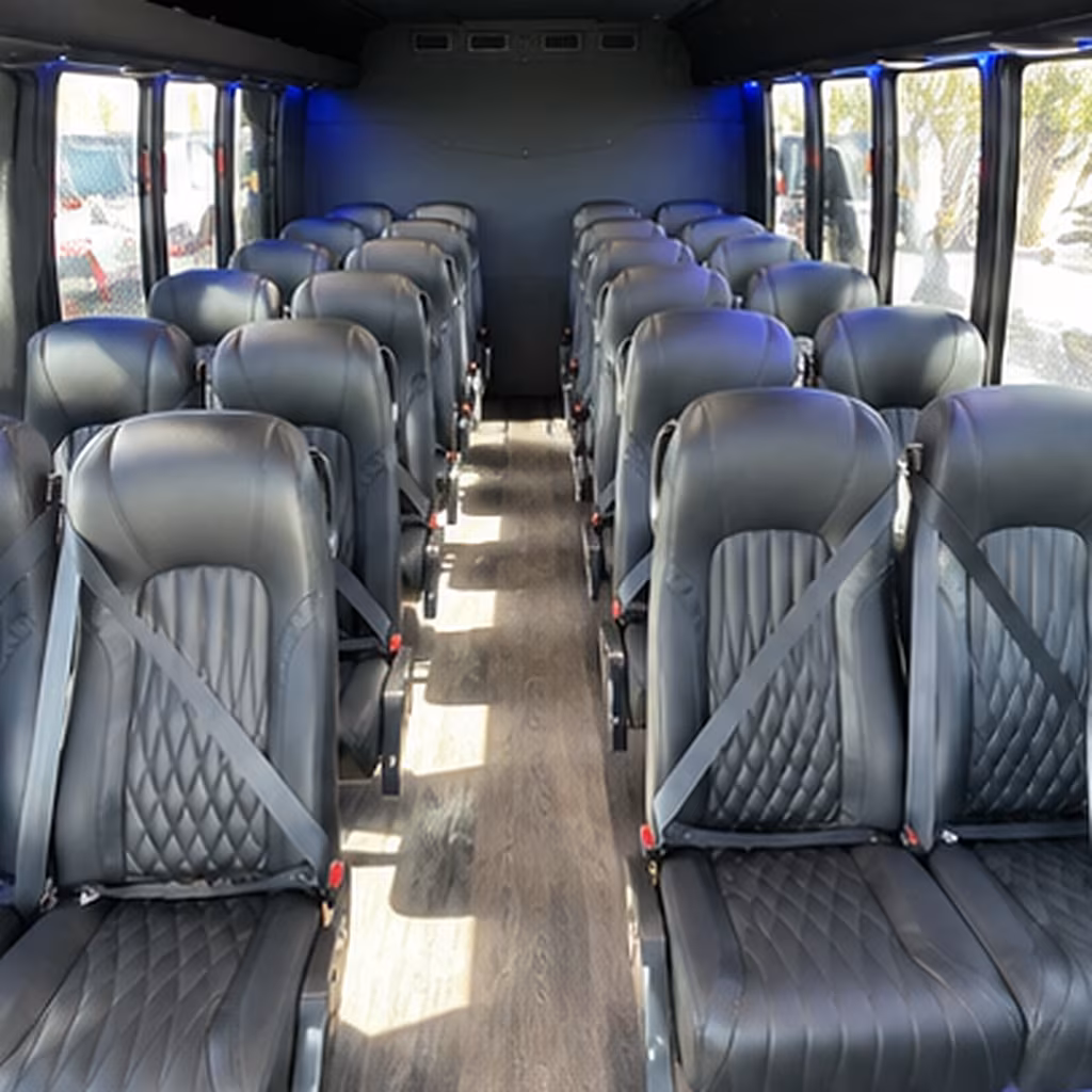 Baton Rouge Corporate Transportation party bus interior