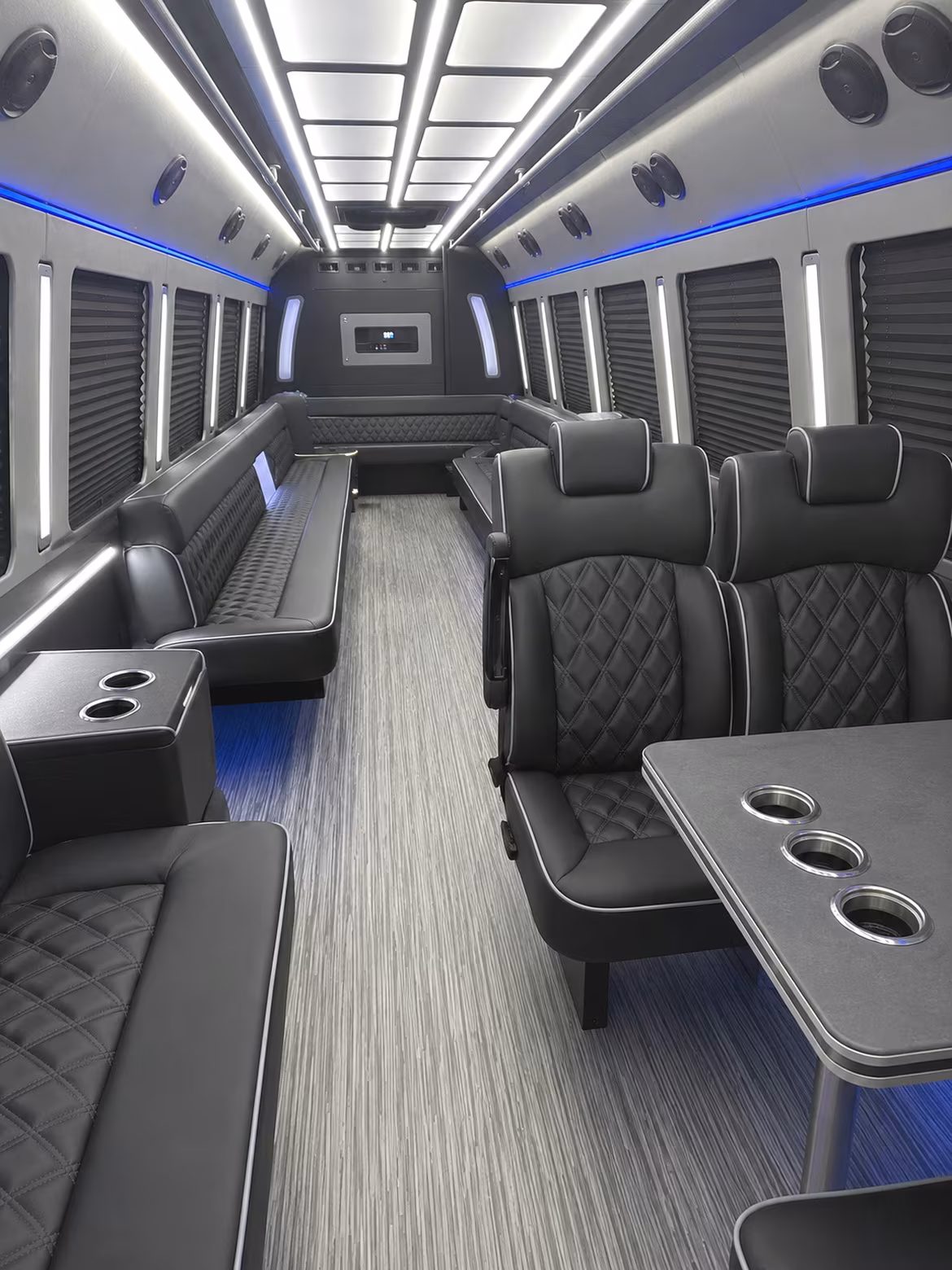 Baton Rouge Prom & Homecoming Transportation party bus interior