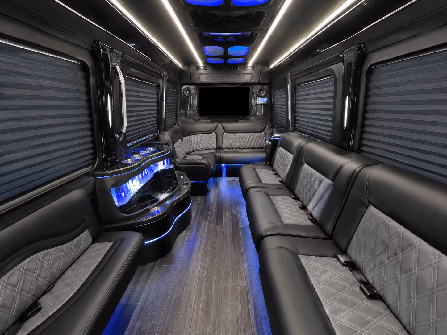 Baton Rouge School Event Transportation party bus exterior