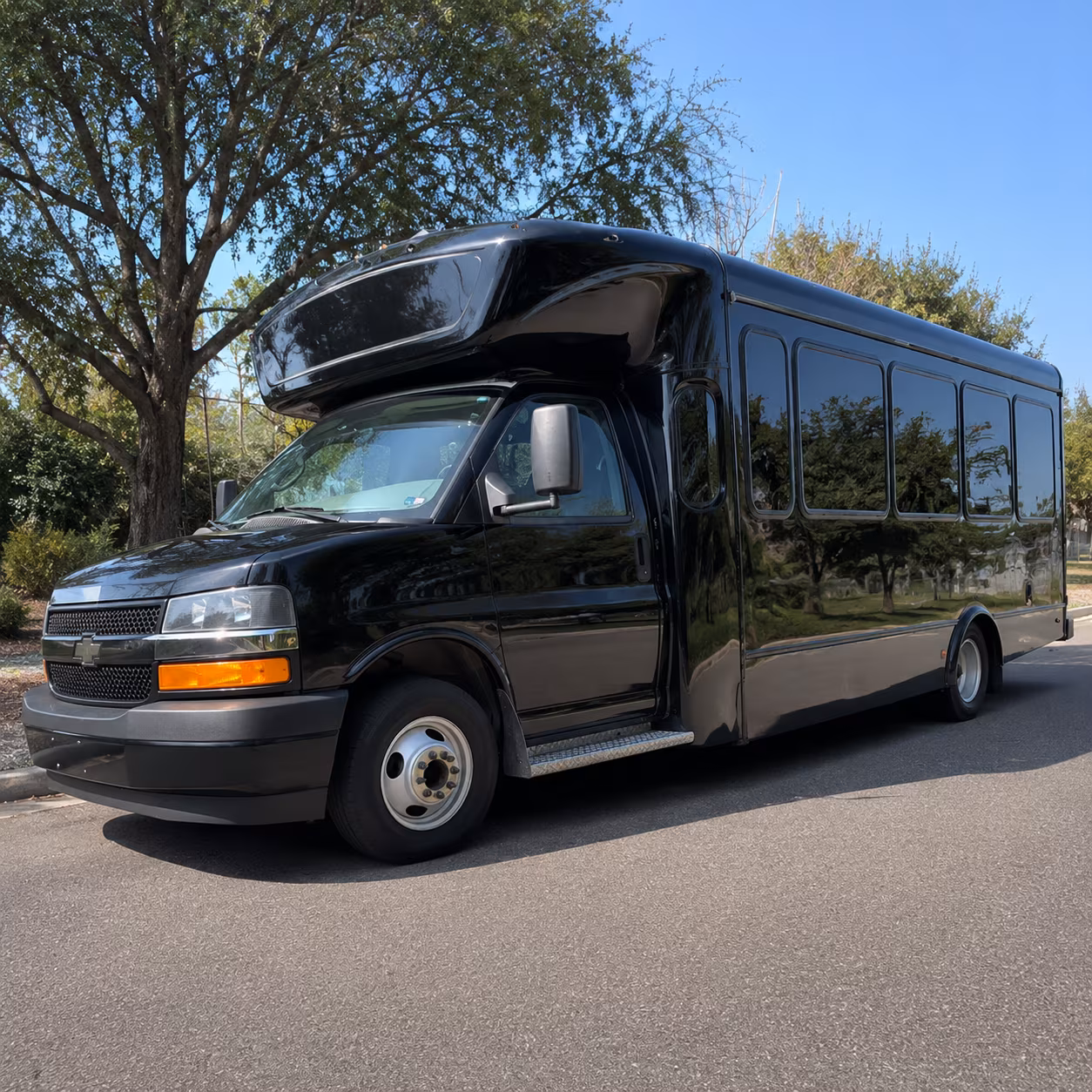 Baton Rouge Sporting Event Transportation party bus exterior
