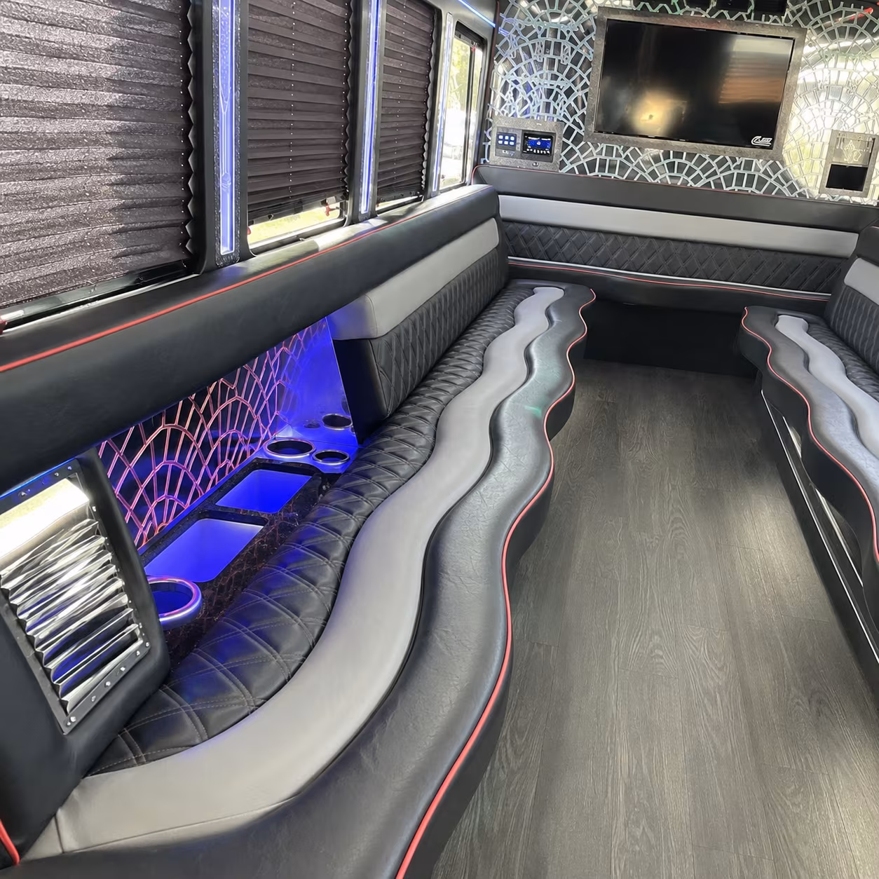 Baton Rouge Sporting Event Transportation party bus exterior