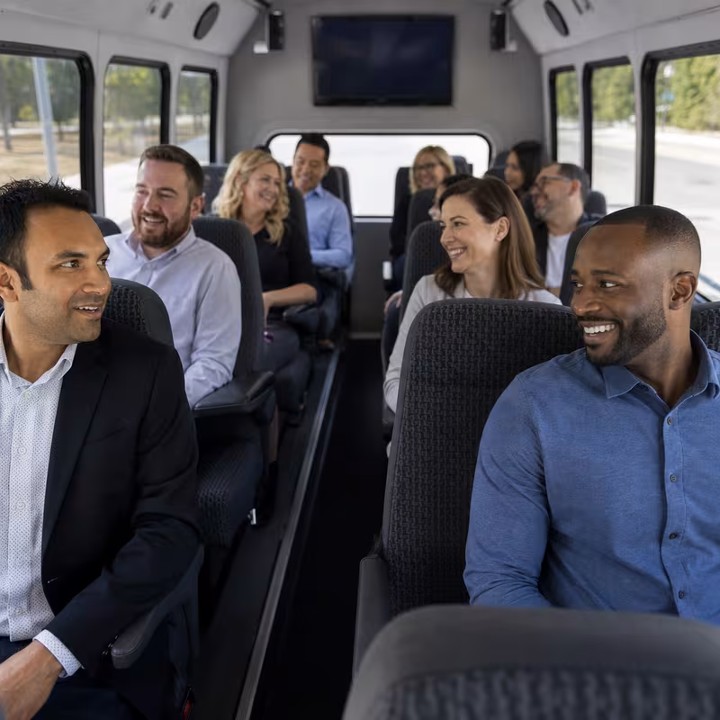 Black Mercedes Sprinter van staged for an Baton Rouge Corporate Transportation group