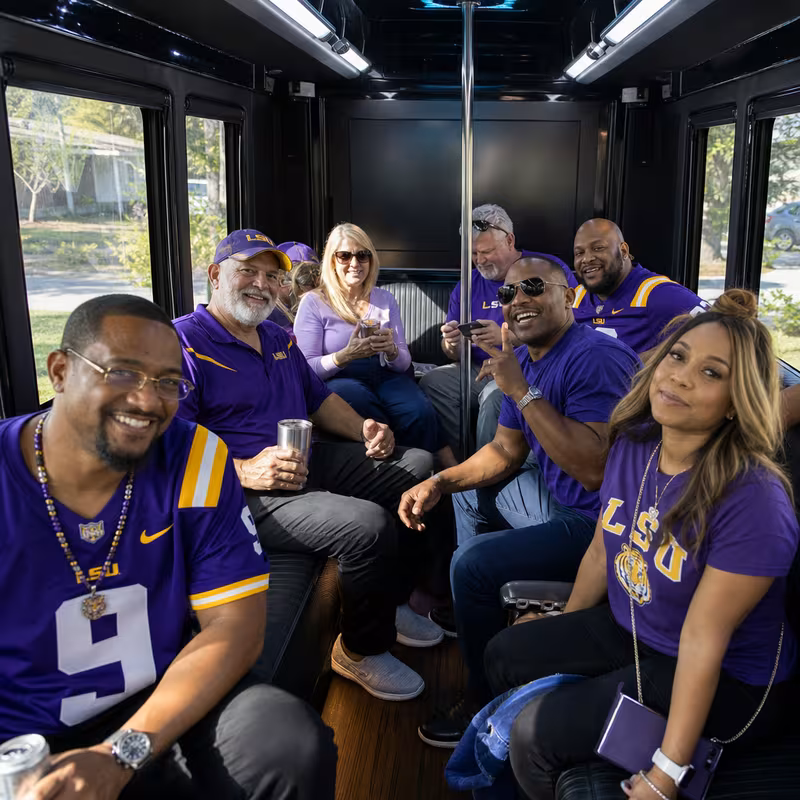 Baton Rouge Sporting Event Transportation fleet vehicle