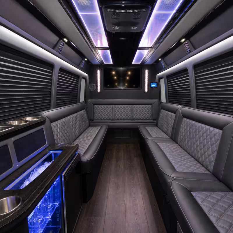 14 Passenger Sprinter Limo Interior
