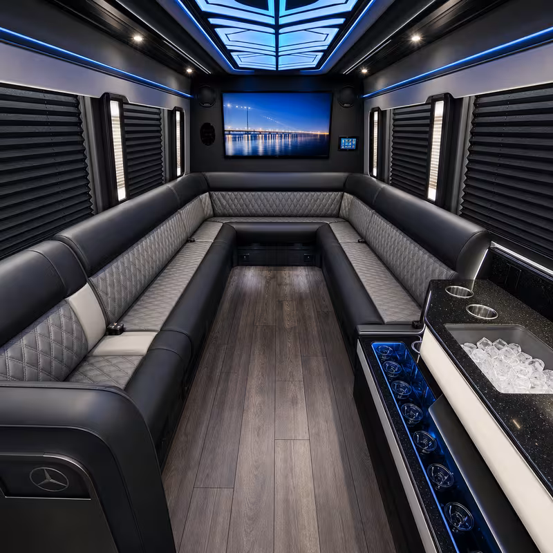 14 Passenger Sprinter Limo Interior